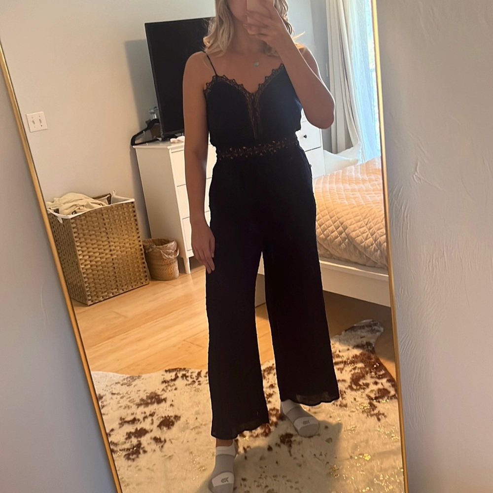 Lulus navy jumpsuit